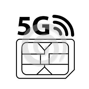 5G icon. High speed wifi or wireless network logo. Mobile Internet technology symbol. Vector illustration