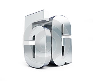 5G metal sign, 5G cellular high speed data wireless connection. 3d Illustrations