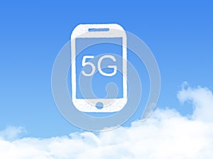 5G mobile phone cloud shape