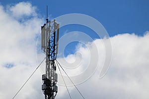 5G mobile phone tower. High Speed Broadband