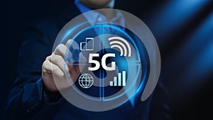 5G Network Internet Mobile Wireless Business concept