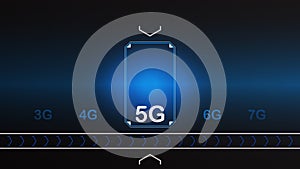 5G network technology background concept. 5G wireless Wi-fi connection internet, data,