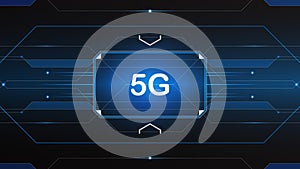 5G network technology background concept. 5G wireless Wi-fi connection internet, data,