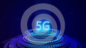 5g network and telecommunication abstract futuristic technology background
