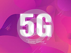 5G new speed of Internet for wireless and wifi connection. This is fast connection fo the world. Vector illustration design in