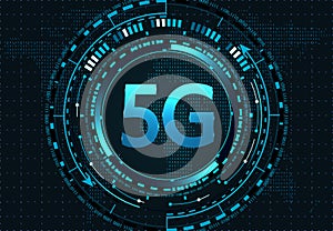 5G New wireless high-speed Internet connection and Wi-Fi. Illustration