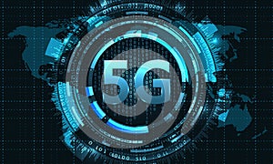 5G New Wireless Internet Wi-fi Connection. Global Network High Speed Innovation