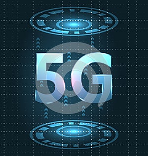 5G New Wireless Internet Wi-fi Connection. Global Network High Speed Innovation