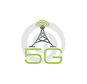 5G related icon on background for graphic and web design. Creative illustration concept symbol for web or mobile app.