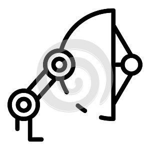 5G satellite dish icon, outline style