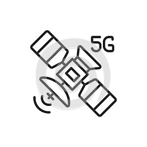 5G Satellite icon line design.5g, satellite, icon, mobile, wireless, technology vector illustration.5G Satellite