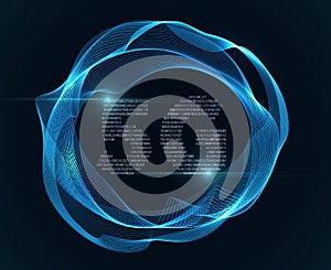5G sign. Internet and wireless modem with simbol of abstract signal in circle wave, vector digital technology background