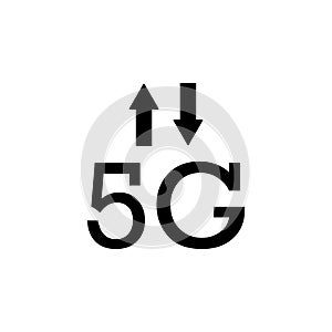 5g, signal, arrows vector icon. Simple element illustration from UI concept.  Mobile concept vector illustration. 5g, signal,