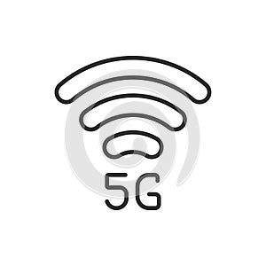 5g signal bar line design. 5g, signal, bar, icon, mobile, wireless, connectivity, internet vector illustrations. 5g