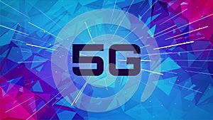 5G technology banner. Fifth generation of telecommunication technology