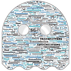 5G Telecommunications Network Cloud Frequency 5 Illustration