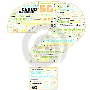 5G Telecommunications Network Cloud Frequency 5 Illustration