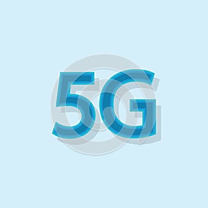 5G Vector Icon. 5th Generation Wireless Internet Network Connection Information Technology Illustration. Mobile devices