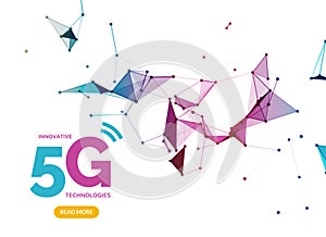 5G vector wifi wireless technology connection, mobile transmission speed. Digital data 5g connection