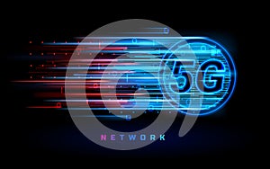 5g wireless connection for technology banner