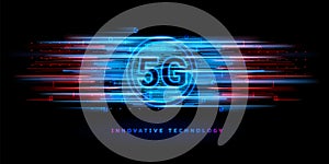 5g wireless connection for technology banner