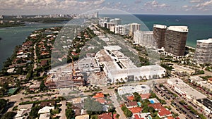 5k aerial video Bal Harbour Shops construction expansion