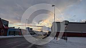 5th Ave sunset diffused Anchorage Alaska sunny day