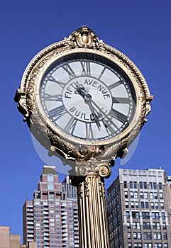 5th Avenue clock, New York City photo