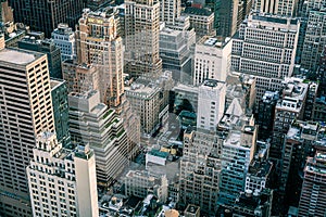 5th avenue view from top of a building in New York