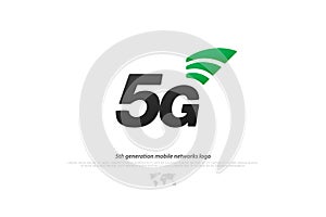 5th generation mobile network logotype. isolated vector 5G icon