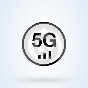 5th Generation. Vector 5G Wireless Internet Network Connection Information Technology Illustration