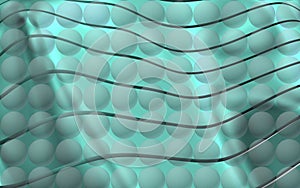 6 Image of transparent balls in soft light environmet with curve lines