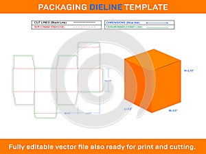 6 Oz Jar Candle Box Care Package Vector Die line Template