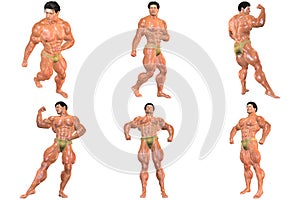 6 For The Price of 1! Body Builder 3D (with clipping paths)