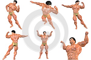 6 For The Price of 1! Body Builder 3D (with clipping paths)