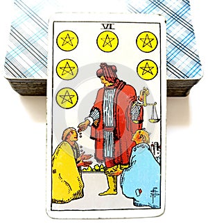 6 Six of Pentacles Tarot Card