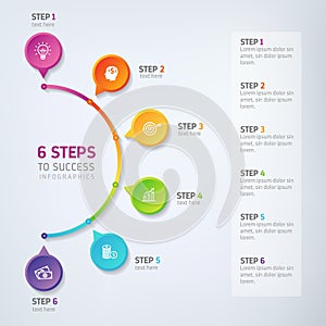 6 Steps Infographics