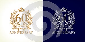 60 anniversary luxury logo.