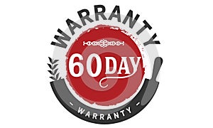 60 day warranty illustration design stamp