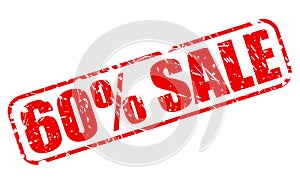 60 PERCENT SALE red stamp text