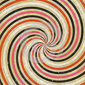 60's 70's Retro Swirl Funky Wild Spiral Rays