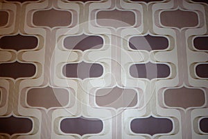 60`s Retro patterned wallpaper