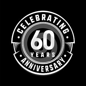 60 years anniversary logo template. 60th vector and illustration.