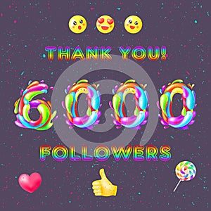 6000 followers, thank you
