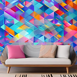 601 Abstract Geometric Gradient: A contemporary background featuring abstract geometric shapes in gradient colors that create a