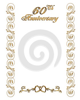 60th anniversary invitation border