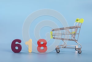 618 E-commerce Shopping festival gift cart miniatures