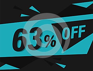 63% OFF Discount Banner, 63% OFF Special offer