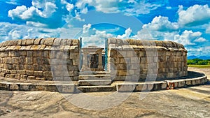 64 Yogini Temple Entry Gate Of Ranipur Jharial beautiful historical place of western Odisha Titilagarh India.