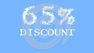 65% discount cloud text effect sky isolated background